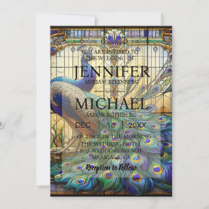 Boda de lujo: Majestic Peacock Invitaciones