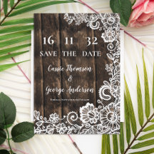 Boda de Madera de Encaje Rústico de Campo Guárdala