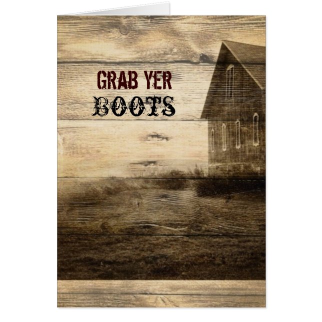 Boda de madera del granero del granero rústico del (Frente)