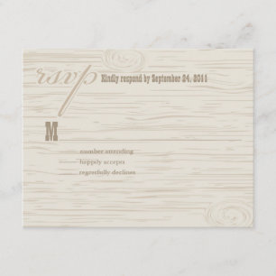 Boda de madera tallada RSVP