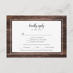 Boda de madera y encaje a la moda RSVP + libre