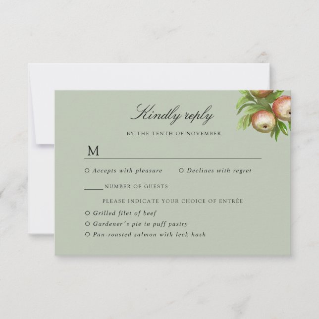 boda de manzana acuarela respuesta a la selección  (Anverso)