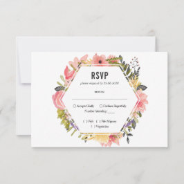 Boda de marco floral RSVP