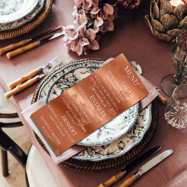 Boda de mariposa de encaje de Sateen Menú plano