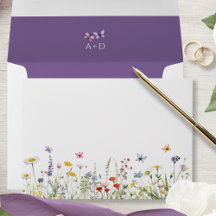 Boda de mariposas Purple Wildflowers