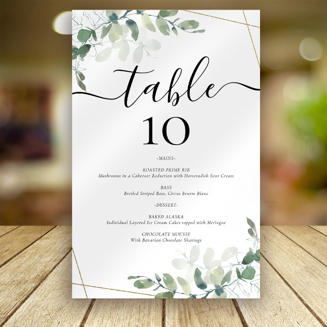 BODA de menú de Eucalyptus de PRESUPUESTO Tarjeta  (Subido por el creador)