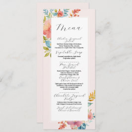 Boda de menú Verano Florales Recepción moderna