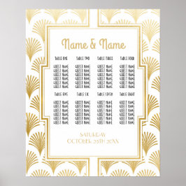 Boda de mesa Gatsby Art Deco Asientos Posters de l