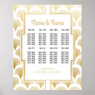 Boda de mesa Gatsby Art Deco Asientos Posters de l