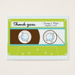 Boda de mixtape Indie Retro Azul / Verde Lime