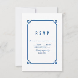 Boda de Moda de Deco Azul Lapis RSVP