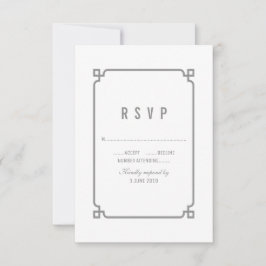 Boda de Moda de deco gris RSVP