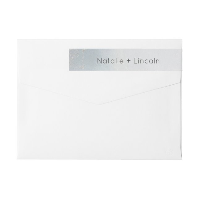 Boda de Moda de Relieve metalizado plateado Ombre  (Reverso)