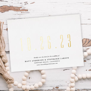 Boda De moda Fecha Guardar La Tarjeta De Relieve m