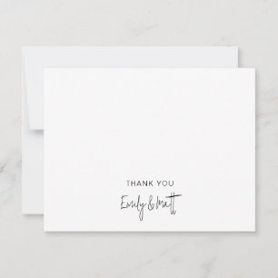 Boda de moda Gracias Tarjeta de Nota Llanta Blanca