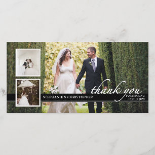 Boda de Moda inmadura Gracias Tres Tarjetas De Fot