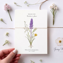 Boda de Moda Lavender - Tarjeta de agradecimiento
