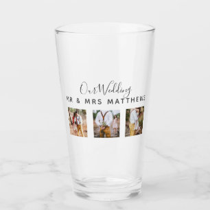 Boda de Monograma de Collage de fotos Rústico NEWL