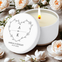 Boda de Monograma Moderno Floral Blanco Negro