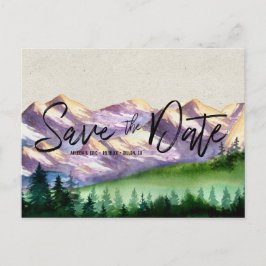 Boda de Montaña Rústica | Tarjeta Postal de Guarda