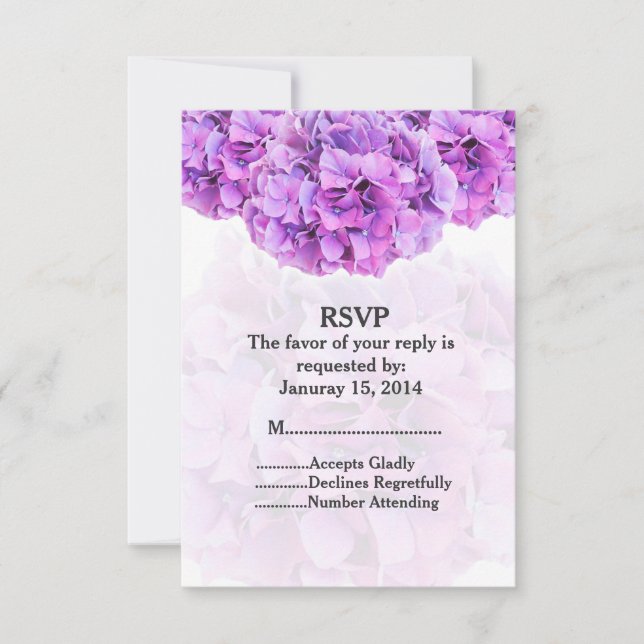 Boda de morada hidrangea RSVP hidrangea4 (Anverso)