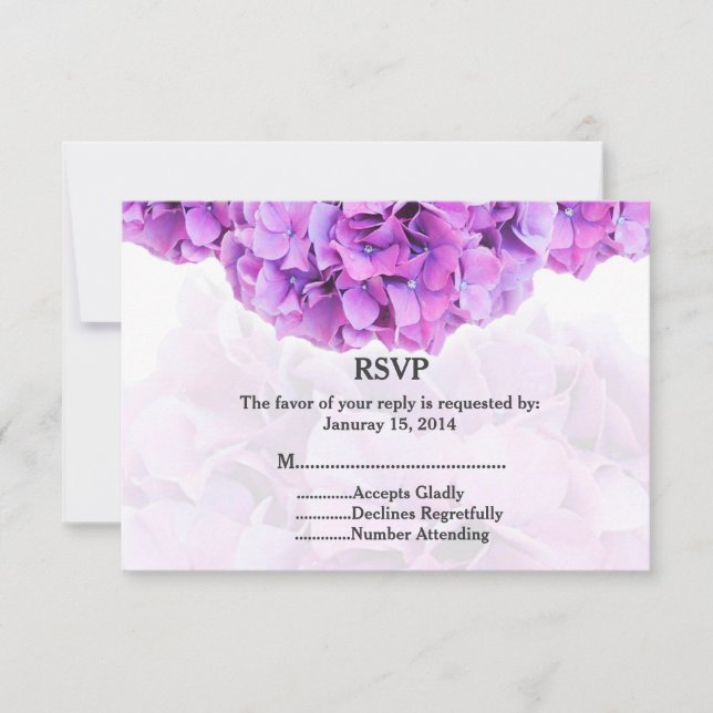 Boda de morada hidrangea RSVP hidrangea4 (Anverso)