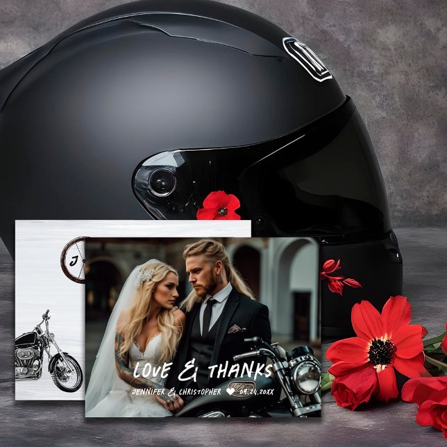 Boda de motocicletas moderno Foto Tarjeta de agrad (Subido por el creador)