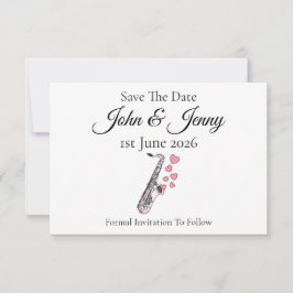 Boda De Músico Saxofón Salva La Fecha