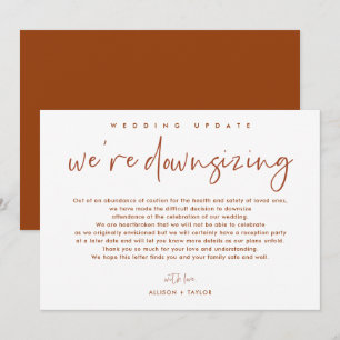 Boda de Naranja quemado Actualizar Invitación de t