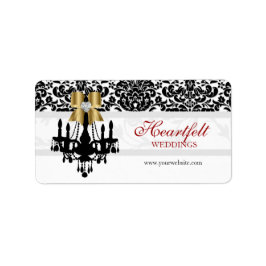 Boda de Navidad Etiqueta Jewel Bow Corazón Candeli