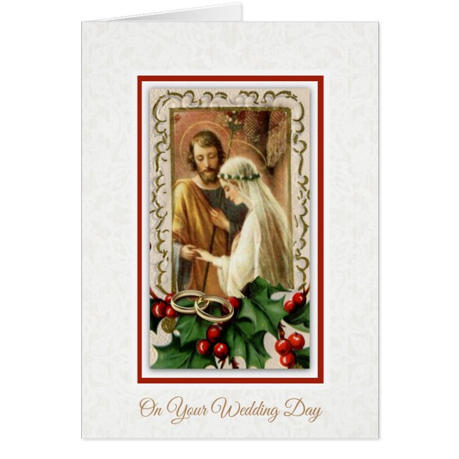 Boda de Navidades católicos Virgin Mary Joseph (Frente)