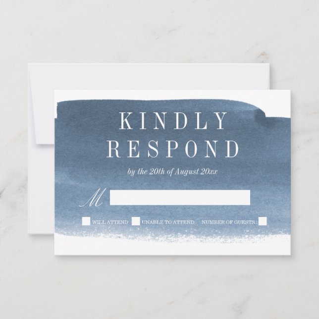 Boda de niebla del lago Harbor | RSVP (Anverso)