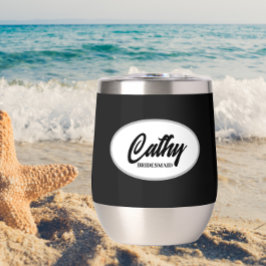 Boda de nombres con estilo negro