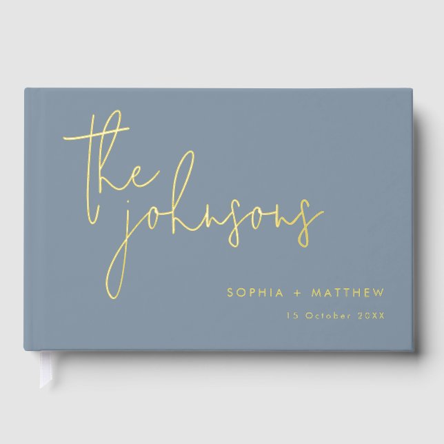 Boda de nombres personalizados de script libro de  (Anverso)