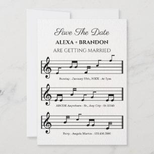 Boda de notas de hojas de música