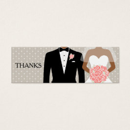 Boda de novias y novios tarjeta de vales de bebida