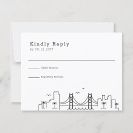 Boda de Nueva Orleans | RSVP estilizada de líneas