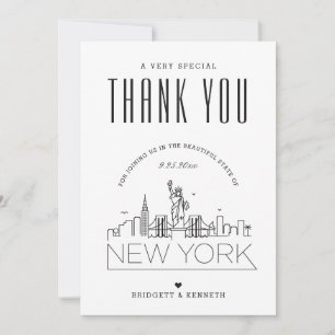 Boda de Nueva York   Gracias + Tarjeta fotográfica
