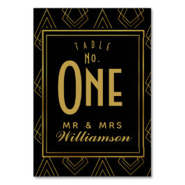 Boda de número de tabla de tarjetas de decoTable d