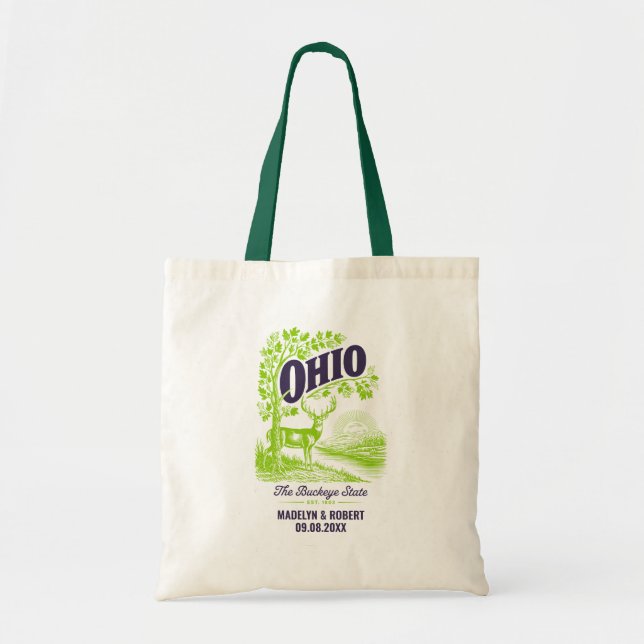 Boda de Ohio: Bolsa de bienvenida, amor estatal (Frente)