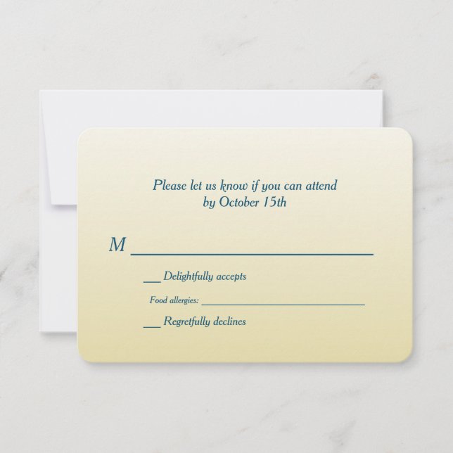 Boda de Ombre de Oro Bilingüe RSVP (Anverso)