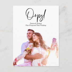 Boda de oops moderno simple posponía la Invitación