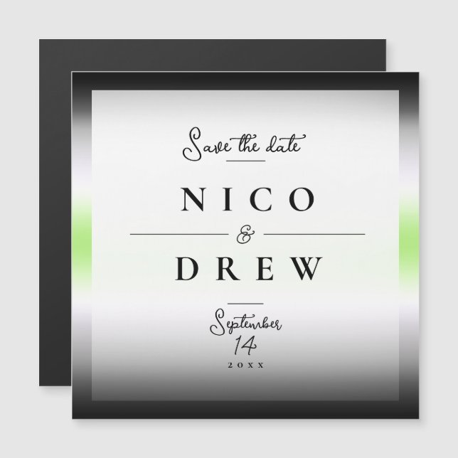 Boda de Orgullo Agénero Elegante  (Anverso/Reverso)