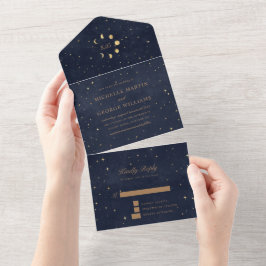 Boda De Oro Celestial Todo En Una Invitación