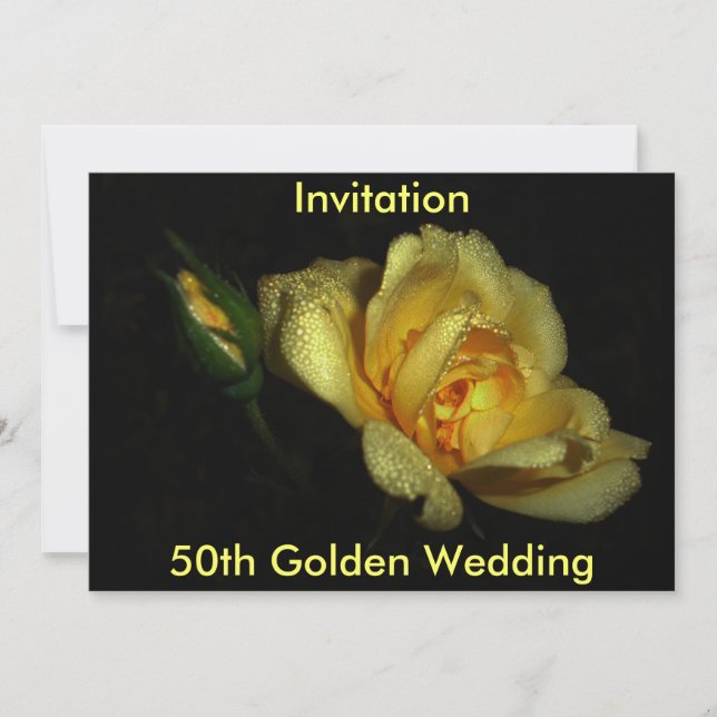 boda de oro luminosa, 50.a, invitación (Anverso)