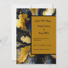 boda de oro negro de lujo caja fuerte de la tarjet