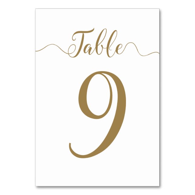 Boda de oro Número de tabla 9 de 30 tarjetas (Anverso)