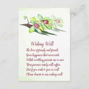Boda de Orquídea Verde Marsala Deseando Tarjetas B