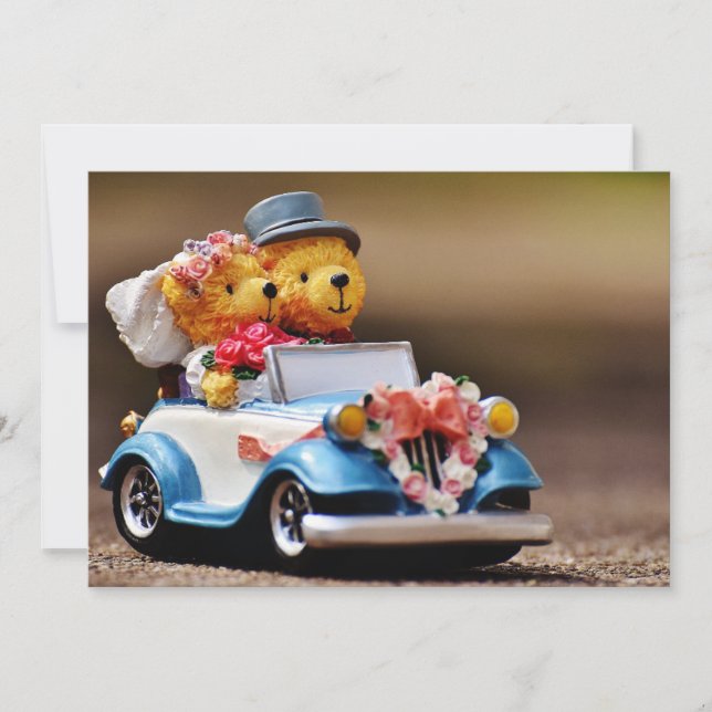 Boda de osito Teddy personalizado (Anverso)