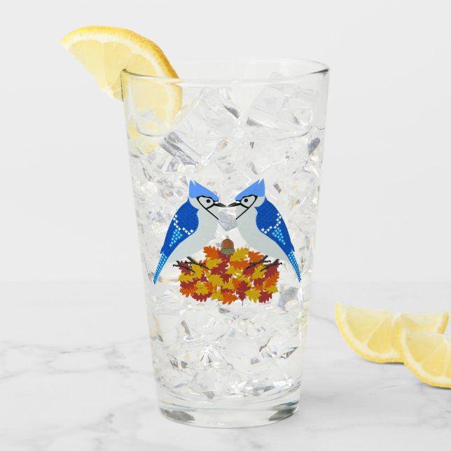 Boda de otoño de Kissing Blue Jays (Anverso (hielo))